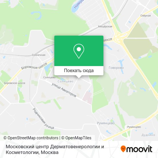 Карта Московский центр Дерматовенерологии и Косметологии