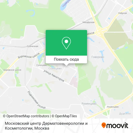 Карта Московский центр Дерматовенерологии и Косметологии