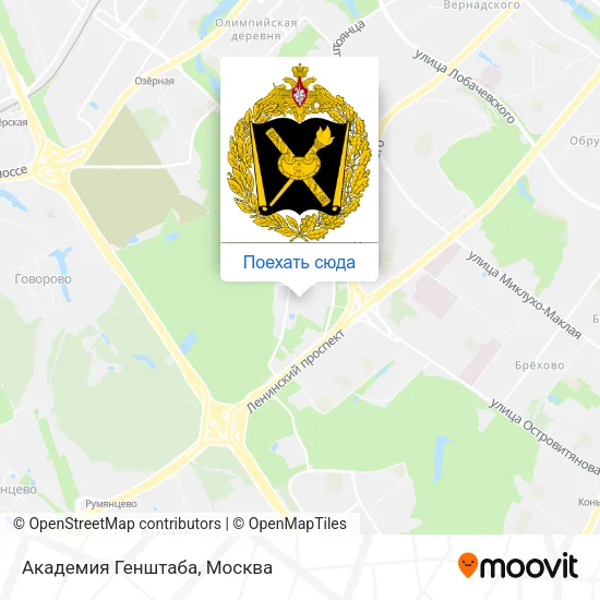 Карта Академия Генштаба