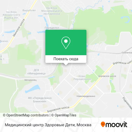 Карта Медицинский центр Здоровые Дети