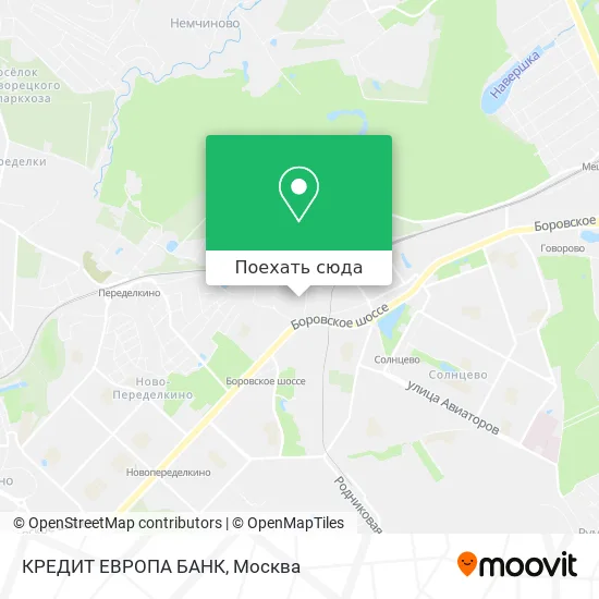 Карта КРЕДИТ ЕВРОПА БАНК