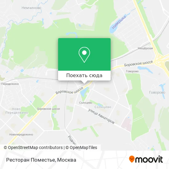 Карта Ресторан Поместье