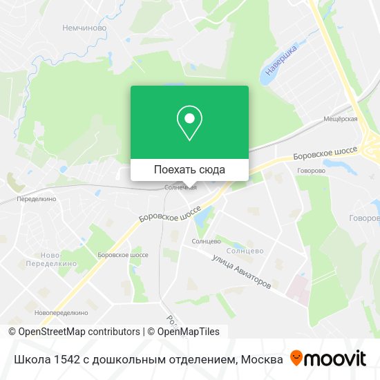 Карта Школа 1542 с дошкольным отделением