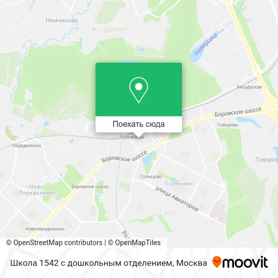 Карта Школа 1542 с дошкольным отделением