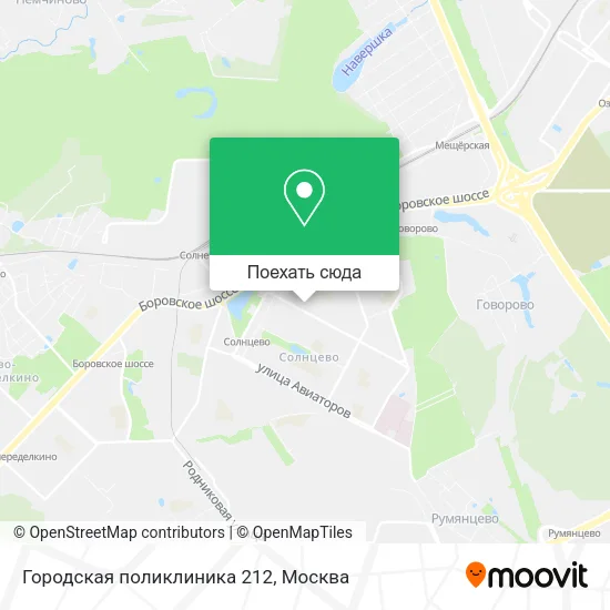 Карта Городская поликлиника 212