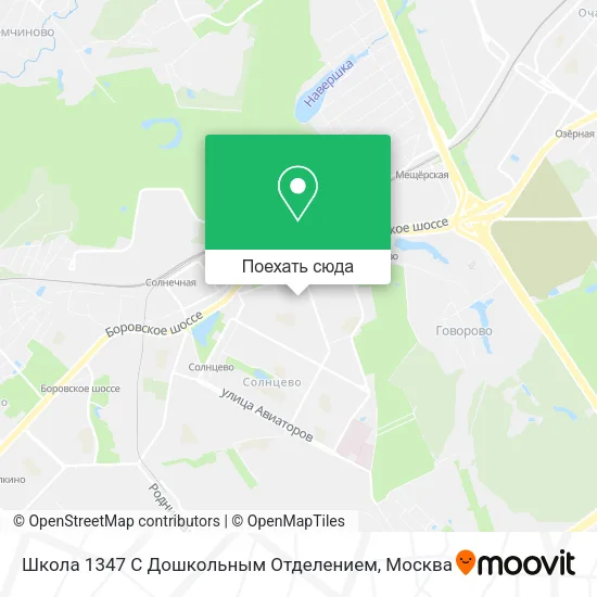 Карта Школа 1347 С Дошкольным Отделением