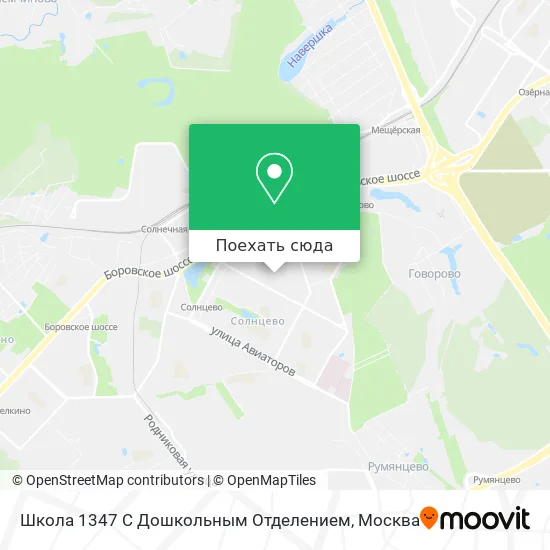 Карта Школа 1347 С Дошкольным Отделением