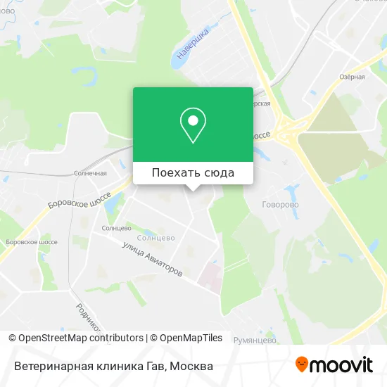 Карта Ветеринарная клиника Гав