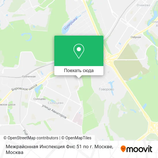 Карта Межрайонная Инспекция Фнс 51 по г. Москве