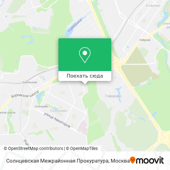 Карта Солнцевская Межрайонная Прокуратура