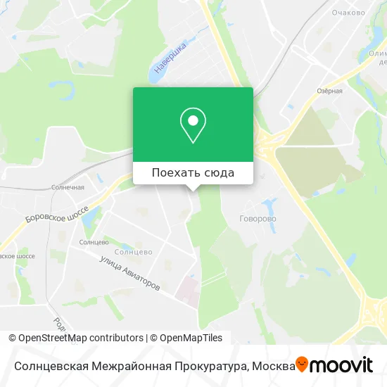 Карта Солнцевская Межрайонная Прокуратура