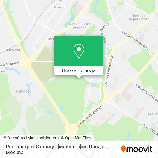 Карта Росгосстрах-Столица филиал Офис Продаж