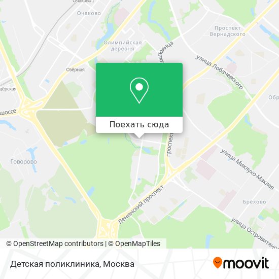 Карта Детская поликлиника
