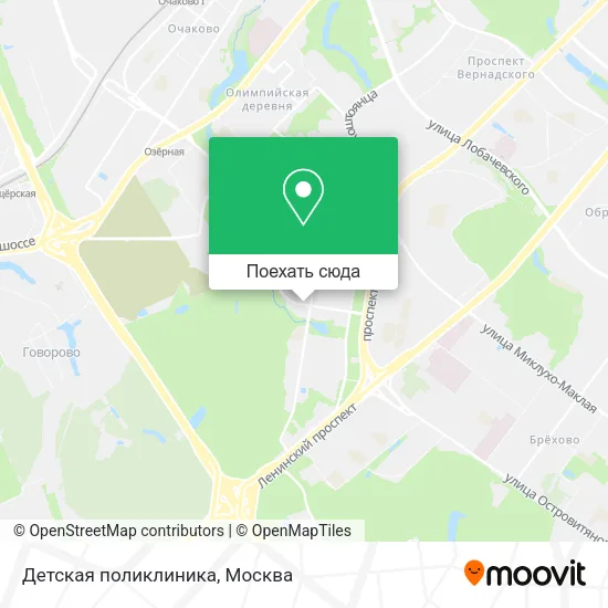 Карта Детская поликлиника