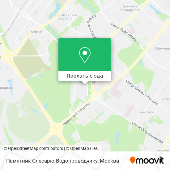 Карта Памятник Слесарю-Водопроводчику