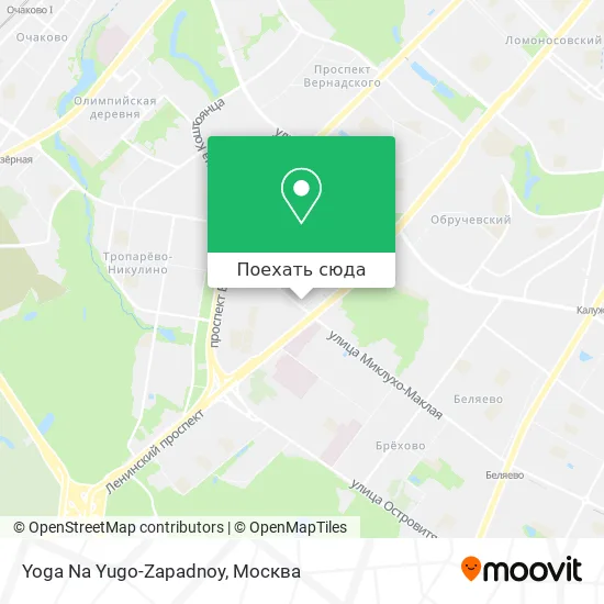 Карта Yoga Na Yugo-Zapadnoy