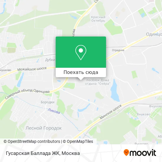 Карта Гусарская Баллада ЖК