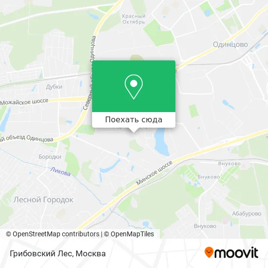 Карта Грибовский Лес