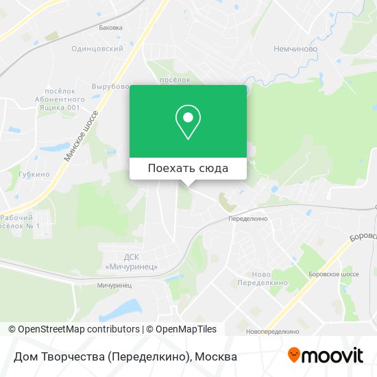 Карта Дом Творчества (Переделкино)