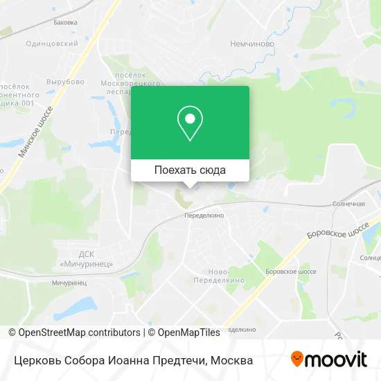 Карта Церковь Собора Иоанна Предтечи