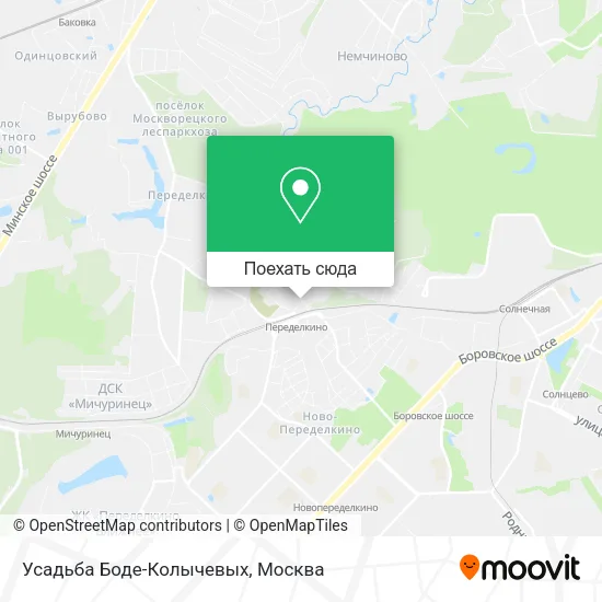 Карта Усадьба Боде-Колычевых