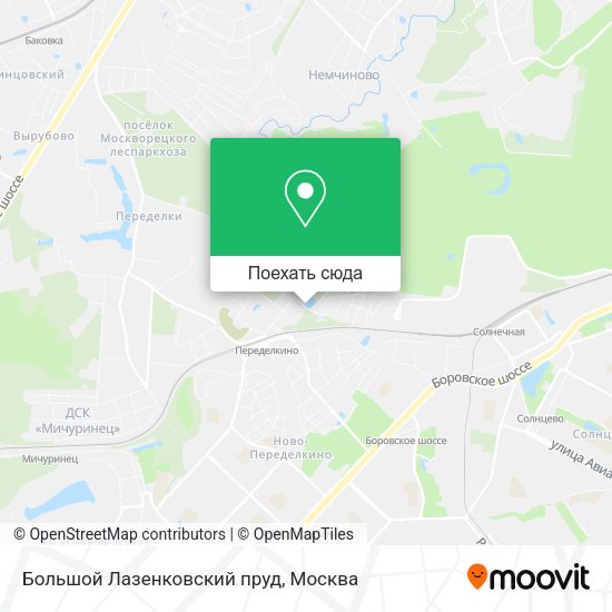 Карта Большой Лазенковский пруд