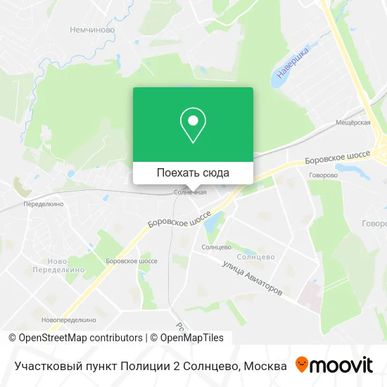 Карта Участковый пункт Полиции 2 Солнцево