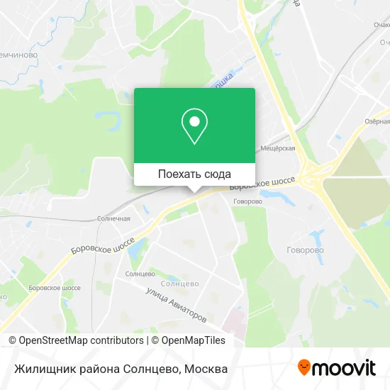 Карта Жилищник района Солнцево