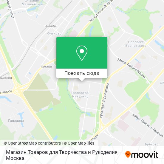 Тропарево никулино карта