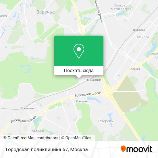 Карта Городская поликлиника 67