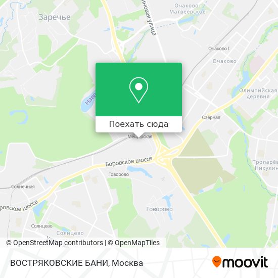 Карта ВОСТРЯКОВСКИЕ БАНИ