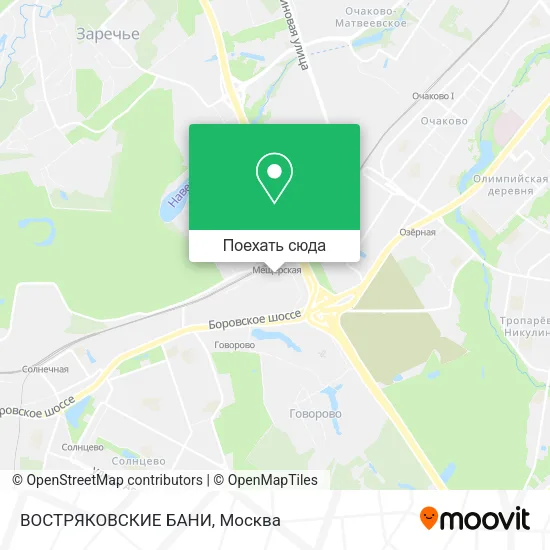 Карта ВОСТРЯКОВСКИЕ БАНИ