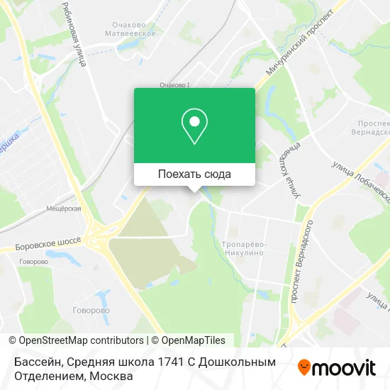 Карта Бассейн, Средняя школа 1741 С Дошкольным Отделением