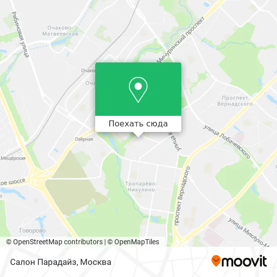 Карта Салон Парадайз