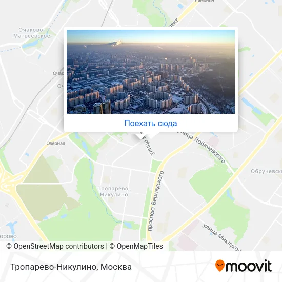Карта Тропарево-Никулино