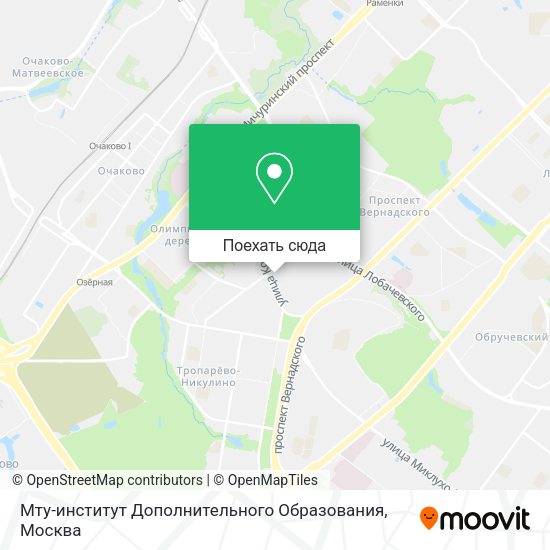 Карта Мту-институт Дополнительного Образования