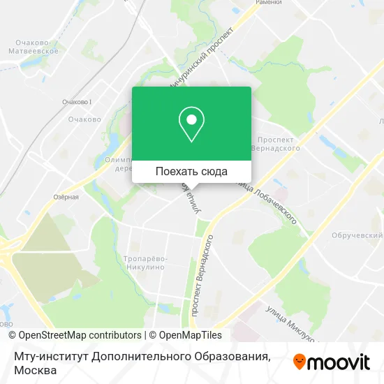 Карта Мту-институт Дополнительного Образования