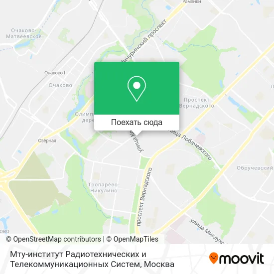 Карта Мту-институт Радиотехнических и Телекоммуникационных Систем