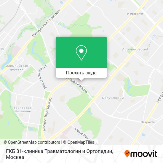 Карта ГКБ 31-клиника Травматологии и Ортопедии