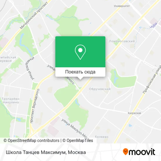 Карта Школа Танцев Максимум