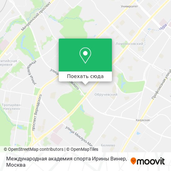 Карта Международная академия спорта Ирины Винер