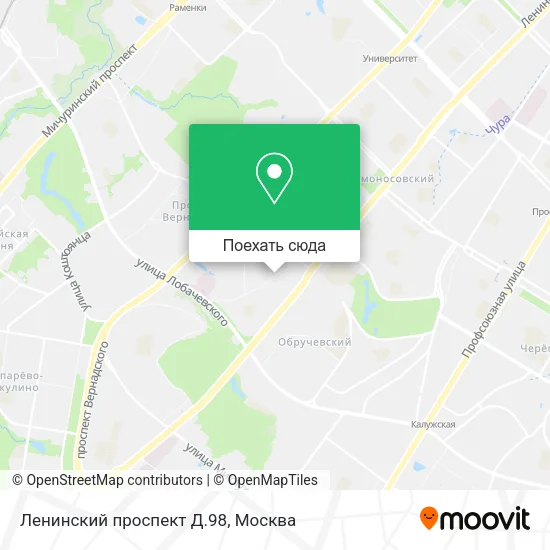 Карта Ленинский проспект Д.98