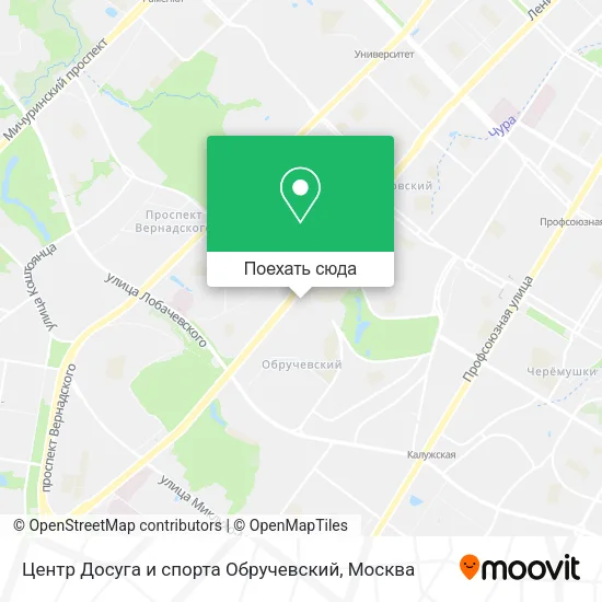 Карта Центр Досуга и спорта Обручевский