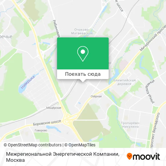 Карта Межрегиональной Энергетической Компании
