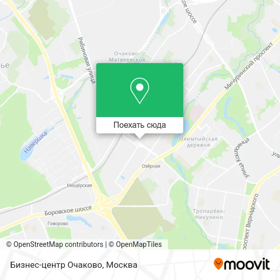 Карта Бизнес-центр Очаково