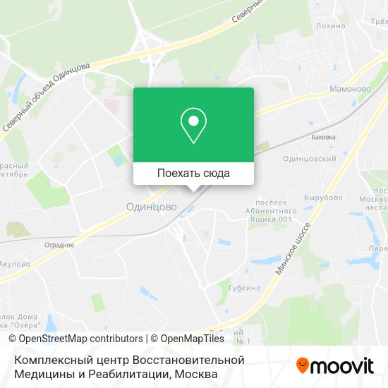Карта Комплексный центр Восстановительной Медицины и Реабилитации