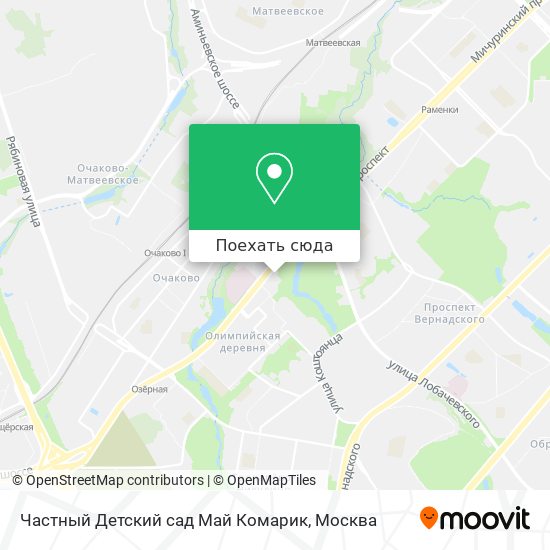 Карта Частный Детский сад Май Комарик