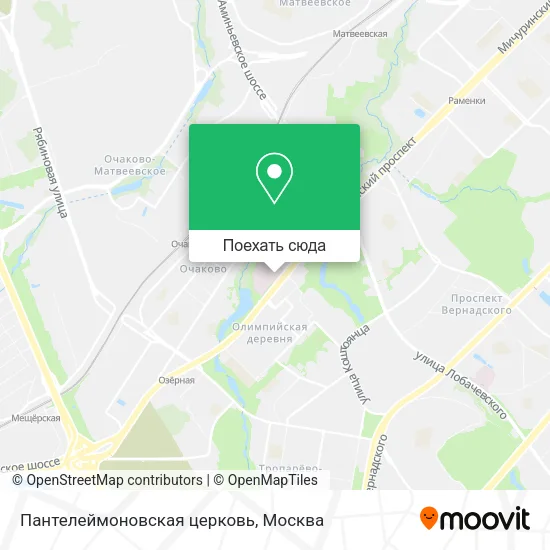 Карта Пантелеймоновская церковь