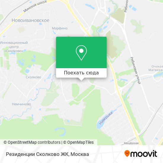 Карта Резиденции Сколково ЖК