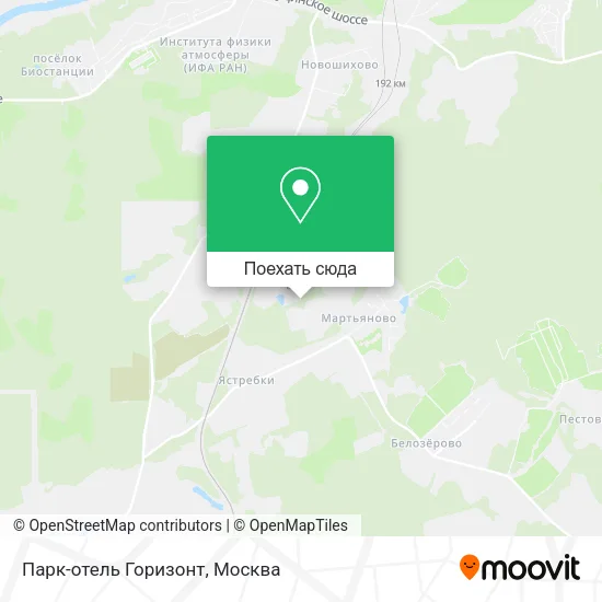 Карта Парк-отель Горизонт